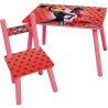 FUN HOUSE Miraculous Ladybug Table H 41,5 cm x l 61 cm x P 42 cm avec une cha...