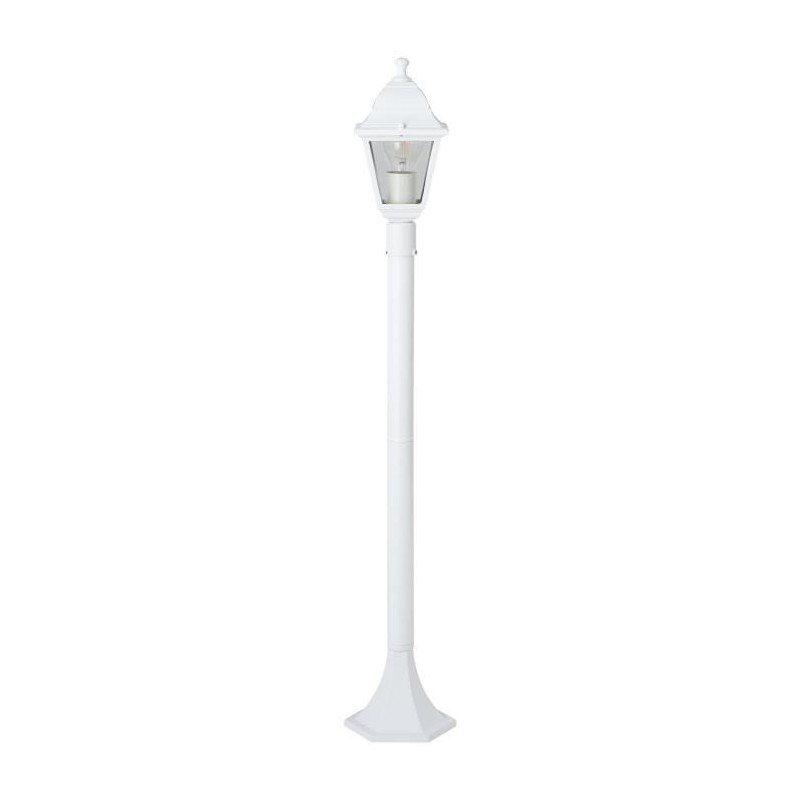 Lampadaire extérieur - BRILLIANT - NISSIE - Blanc - Métal/Verre - 1xE27 60W -...