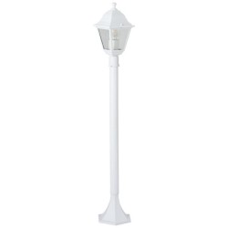 Lampadaire extérieur - BRILLIANT - NISSIE - Blanc - Métal/Verre - 1xE27 60W -...