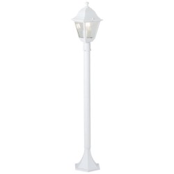 Lampadaire extérieur - BRILLIANT - NISSIE - Blanc - Métal/Verre - 1xE27 60W -...