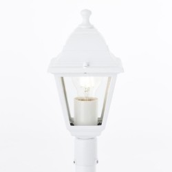 Lampadaire extérieur - BRILLIANT - NISSIE - Blanc - Métal/Verre - 1xE27 60W -...