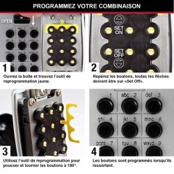 Boite a clés sécurisée - MASTER LOCK - Boutons Poussoirs - Avec Anse - Select...