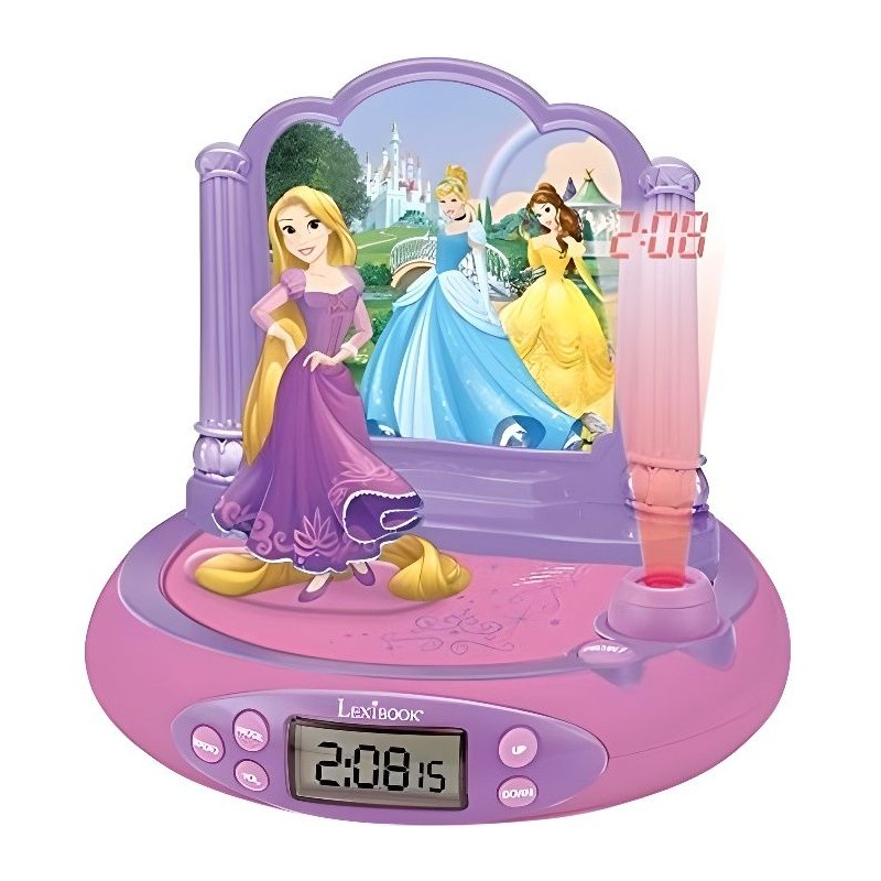 Radio Réveil Projecteur Disney Princesses Raiponce - LEXIBOOK