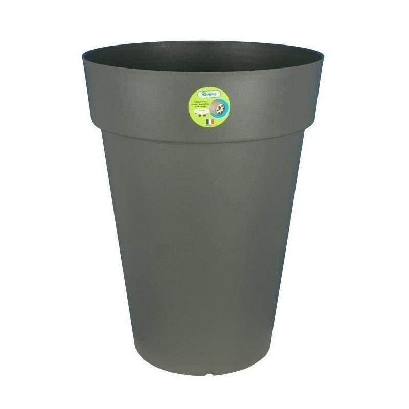 Pot de fleurs - RIVIERA - Soleilla Rond - Ø 50 x 66 cm - Gris pailleté