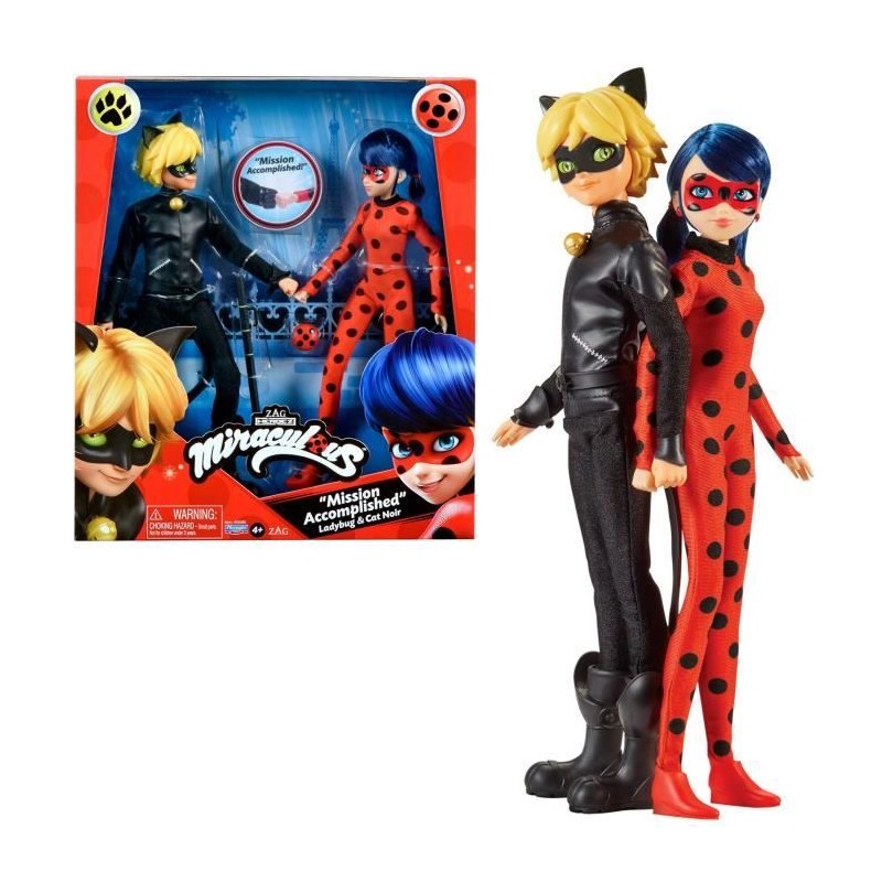 Pack de 2 Poupées mannequin 26 cm Miraculous Ladybug - Revivez les aventures ...