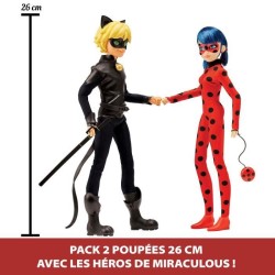 Pack de 2 Poupées mannequin 26 cm Miraculous Ladybug - Revivez les aventures ...