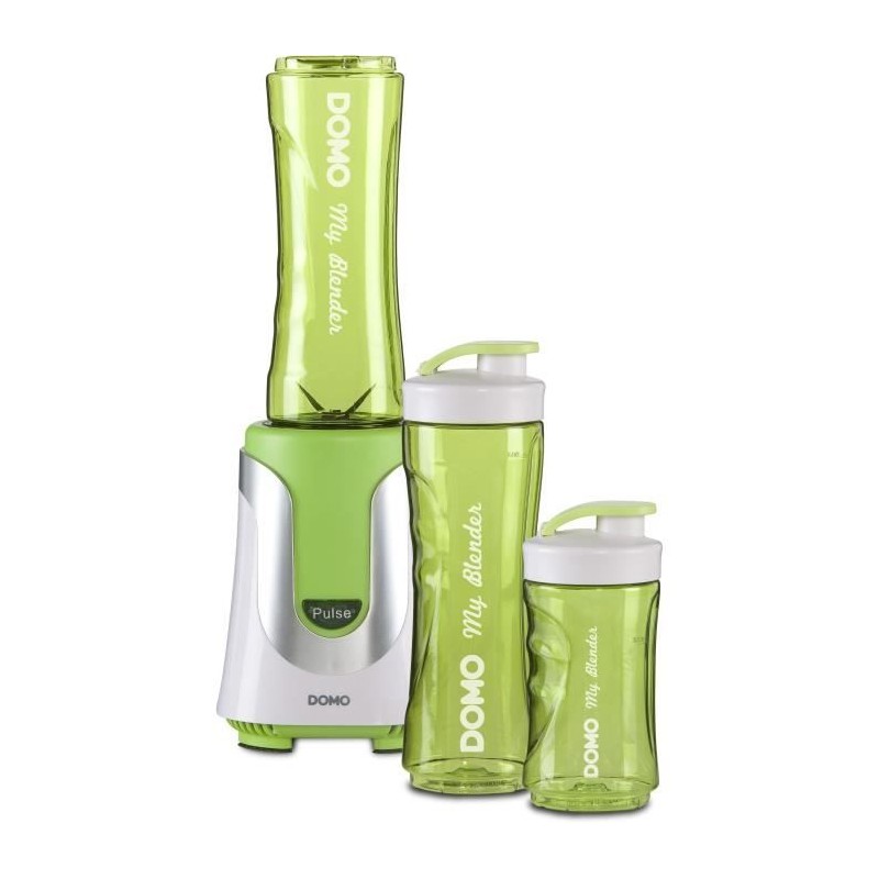 Blender individuel DOMO - DO436BL - 300W - 2 bols 600 ml et 300 ml inclus - vert