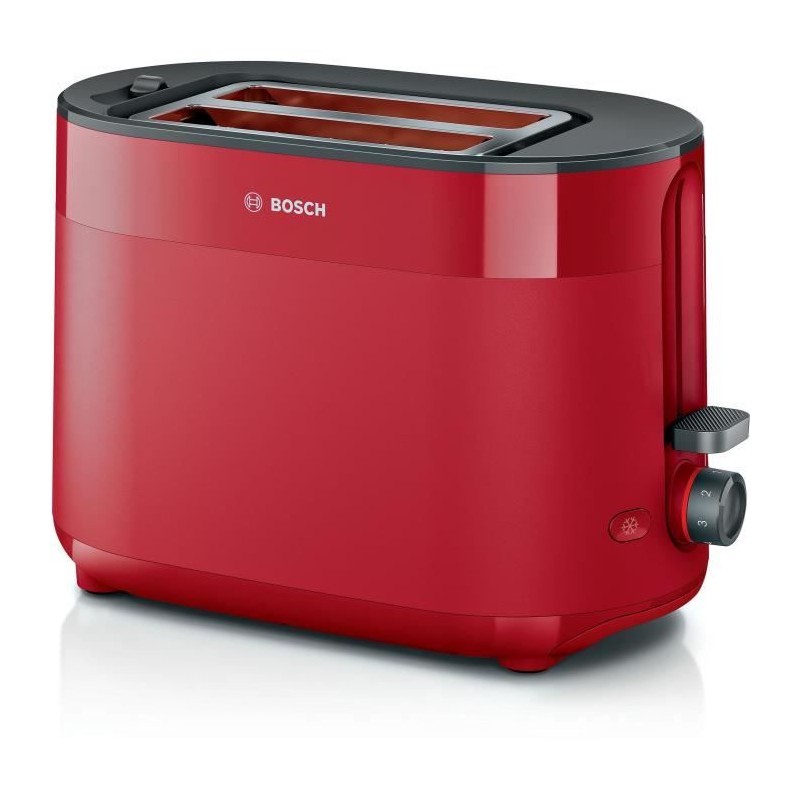 Toaster - BOSCH -  TAT2M124 MyMoment - Rouge - 2 tranches - centrage