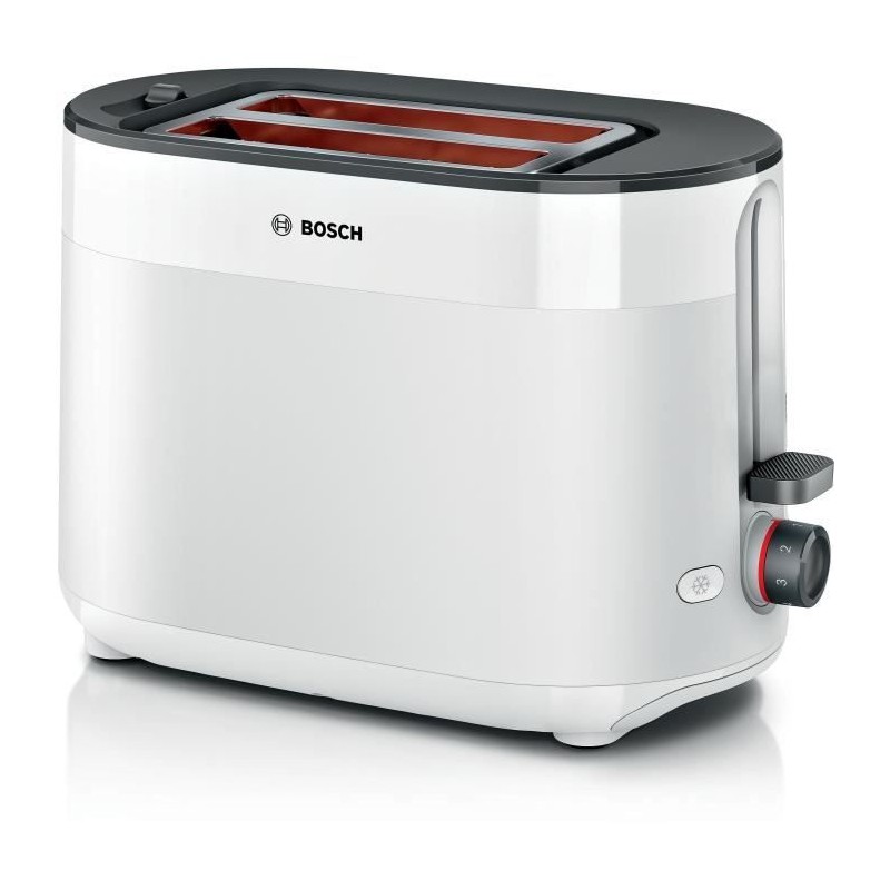 Toaster - BOSCH -  TAT2M121 MyMoment - Blanc - 2 tranches - centrage