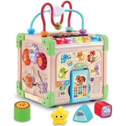 Jouet interactif VTECH CUBE NATURE - Bois certifié FSC - Animaux