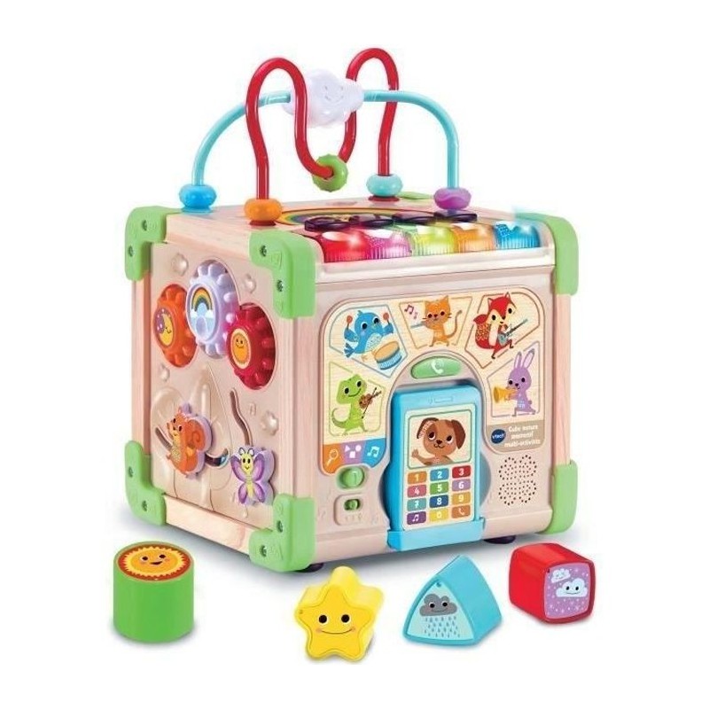 Jouet interactif VTECH CUBE NATURE - Bois certifié FSC - Animaux