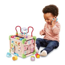 Jouet interactif VTECH CUBE NATURE - Bois certifié FSC - Animaux