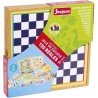 JEUJURA Coffret de Jeux classiques - 150 regles - Pions bois