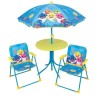FUN HOUSE Baby Shark Salon de jardin - 1 table H.46xø46 cm, 2 chaises H.53xl....