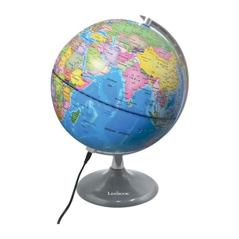 LEXIBOOK - Globe jour & nuit Lumineux – Globe terrestre le jour et s'illumine...