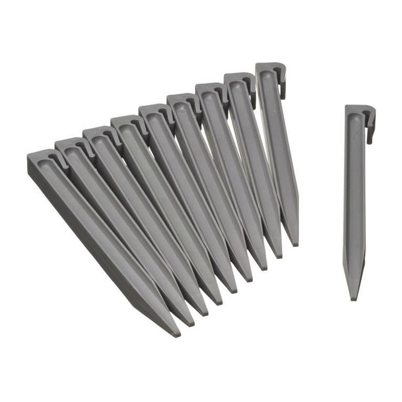 Ancres pour bordure de jardin en polypropylene - NATURE - H 26,7 x 1,9 x 1,8 ...
