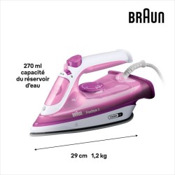 Fer vapeur - BRAUN - FI3124PU Freestyle 3 - Puissance 2400 W -