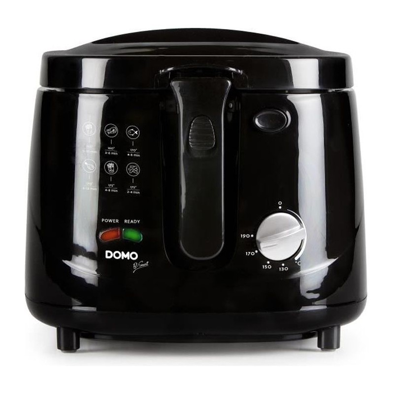 Friteuse électrique classique - DOMO DO461FR - 2.5L - Noir - Thermostat régla...