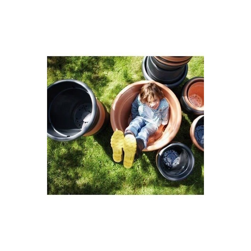 ELHO Pot de fleurs Green Basics Cilinder - Ø 64 x H 49 cm - Extérieur - 100% ...