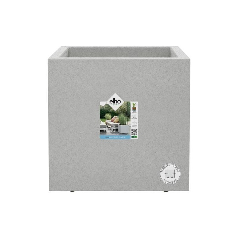 ELHO Bac a fleurs Vivo Next Square 30  - Ø 30 x H 29 cm - Intérieur,Extérieur...