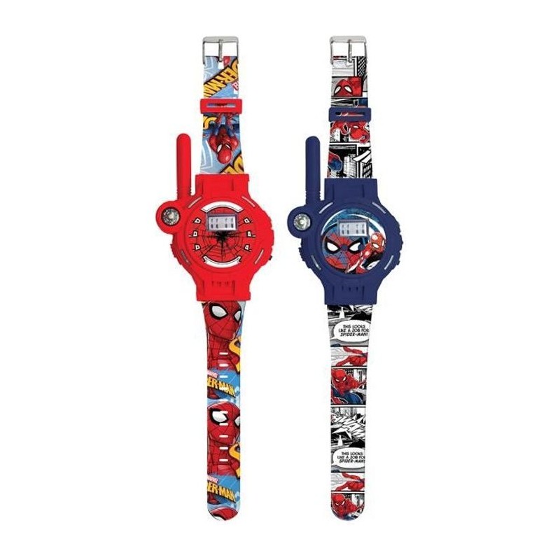 Montre 2 en 1 Walkie-Talkie SpiderMan 200m - LEXIBOOK - Rouge - Pour Enfant d...