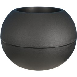 Pot de fleurs Boule - RIVIERA - Granit - D50 H34,5 cm - noir