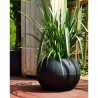 Pot de fleurs Boule - RIVIERA - Granit - D50 H34,5 cm - noir