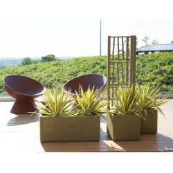 STEFANPLAST Bac a fleur/Jardiniere ETHICA rectangulaire 80 cm  - 100x43x35 cm...