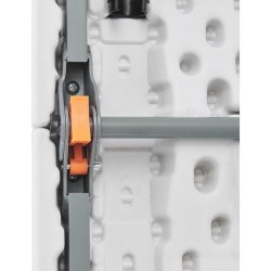 Table de réception pliante - TERRANOVA - Blanche - Structure acier et Plateau...