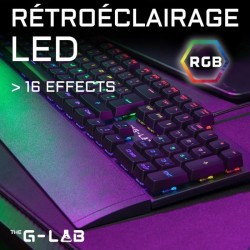 Clavier Gamer - The G-Lab - KEYZ CARBON E - Mécanique (Switch Bleu) - Rainbow...