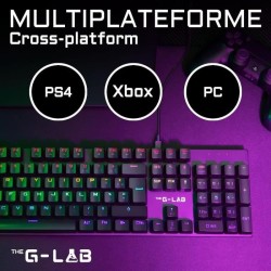 Clavier Gamer - The G-Lab - KEYZ CARBON E - Mécanique (Switch Bleu) - Rainbow...