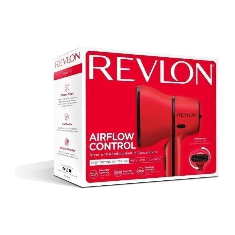 Seche-cheveux Revlon AirFlow control RVDR5320E Rouge