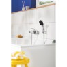 Ensemble de douche avec pommeau 2 jets, support et flexible - GROHE Vitalio S...
