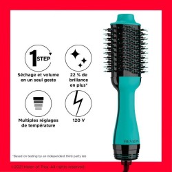 Brosse sechante volumisante REVLON Teal Blue - Technologie ionique - 2 vitess...