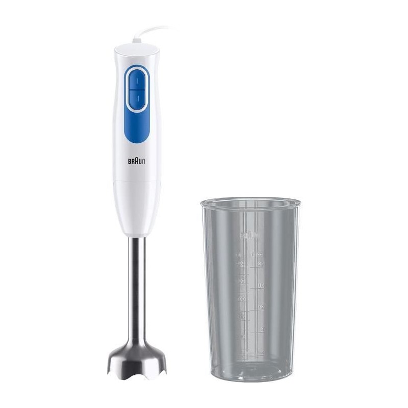 Pied mixeur BRAUN MQ20.001M - Moteur 600 W - 2 vitesses - Systeme