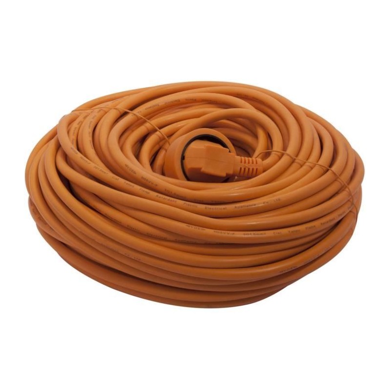 Prolongateur - CHACON - HO5VVF - 3 x 1,5mm2 - 40 m - Orange (FR)