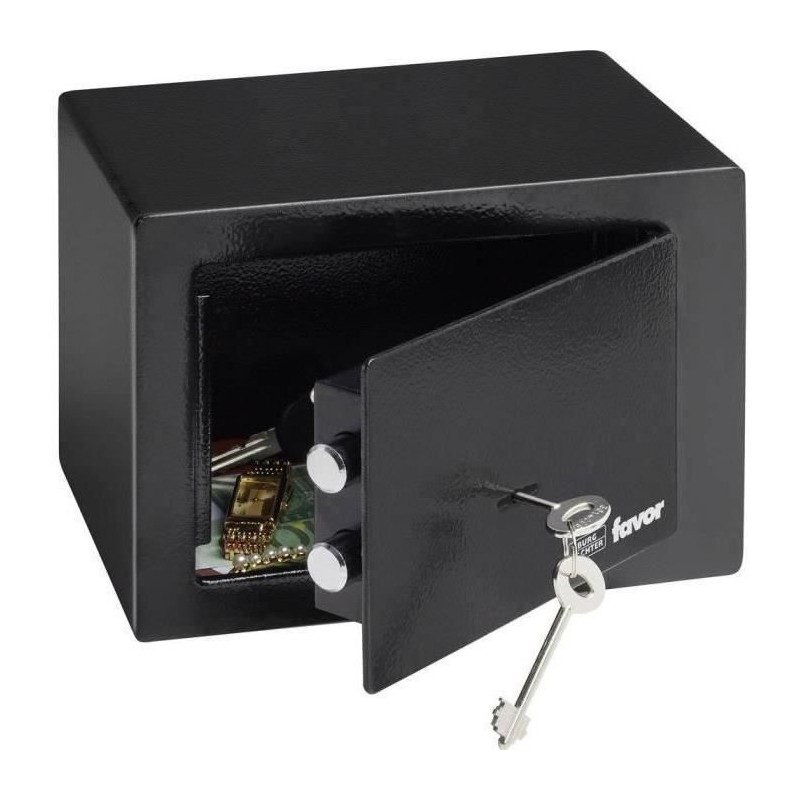 Coffre fort BURG-WÄCHTER Favor S1 K - Serrure a clé double panneton - Noir - ...