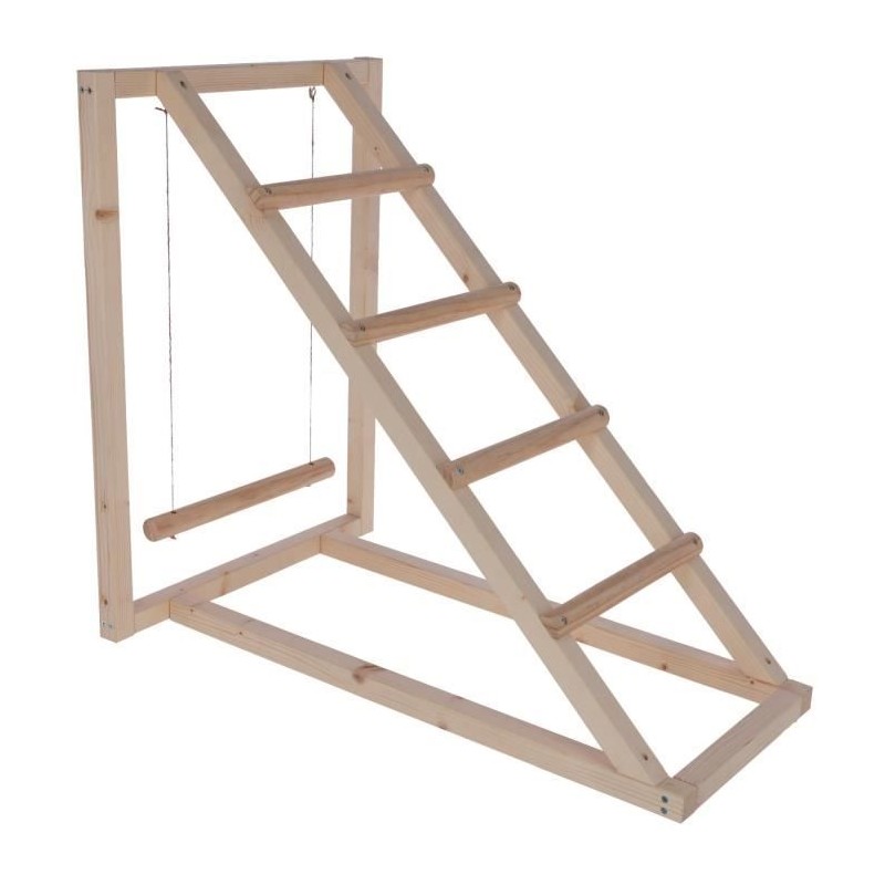 Tour d'escalade pour poules - KERBL - 85 x 55 x 76 cm - Avec balançoire - Ech...