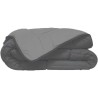 HUDSON - Couette Légere Microfibre - 200gr/m2 - Gris & Argent - 140 x 200 cm