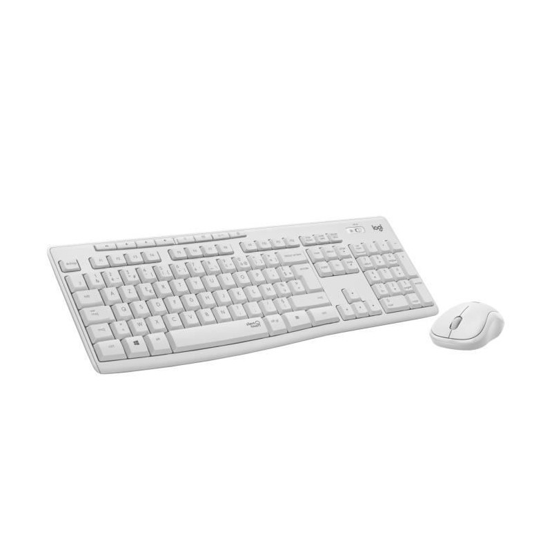 Ensemble Clavier Souris - Sans fil - Logitech - MK295 - AZERTY - Blanc