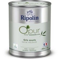 Peinture O'PUR murs, boiseries & radiateurs - RIPOLIN - 472827 - Gris souris ...