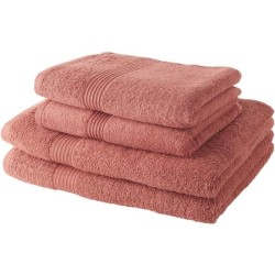 TODAY Lot de 2 Serviettes de Bain 50x100 cm + 2 Draps de Bain 70x130 cm Terra...
