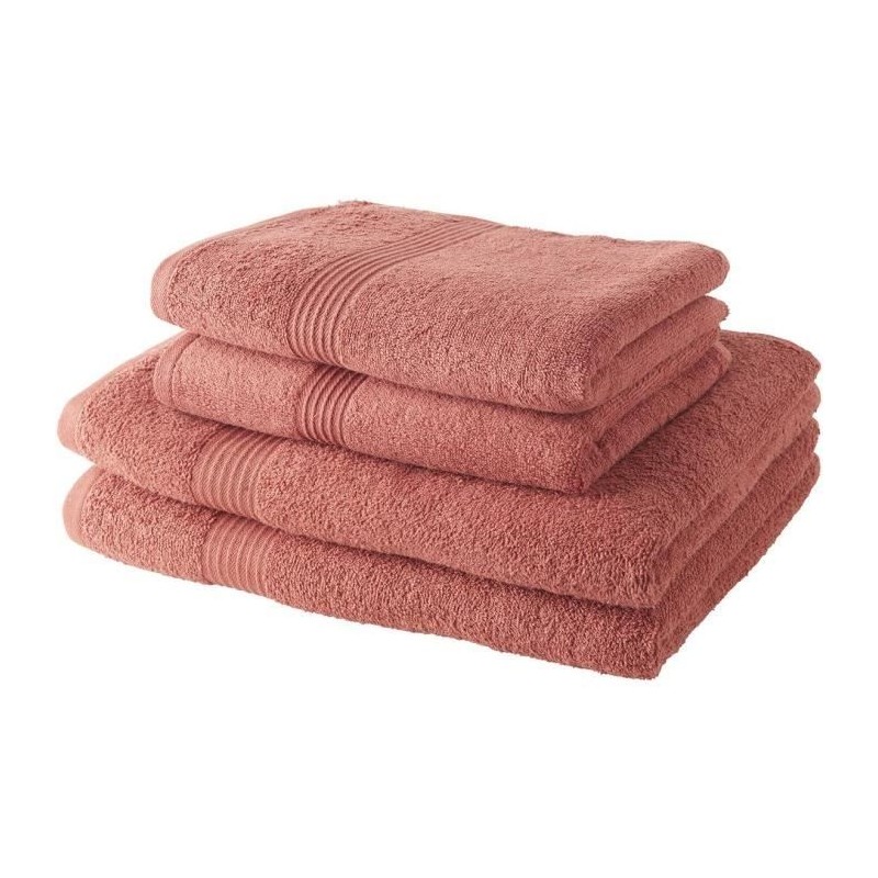 TODAY Lot de 2 Serviettes de Bain 50x100 cm + 2 Draps de Bain 70x130 cm Terra...