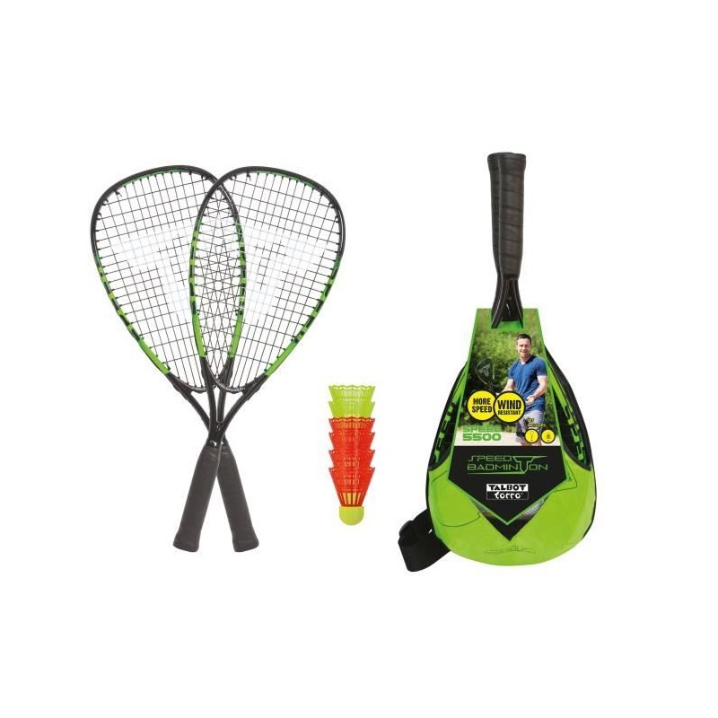 Raquette de Badminton TALBOT TORRO Speed 5500 - Aluminium - 56,5 cm de long -...