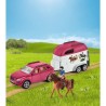 Voiture avec remorque pour chevaux, Coffret schleich avec 1 cheval