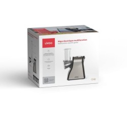 Râpe électrique multifonctions LIVOO DOP192 - Noir et gris - 4 cônes intercha...