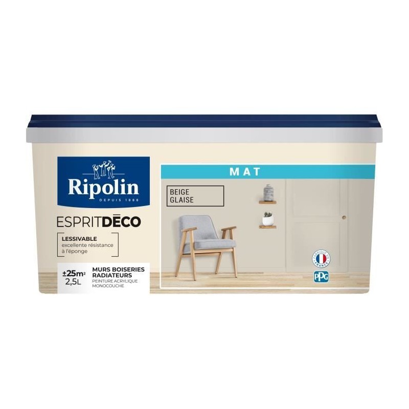 RIPOLIN ESPRIT DECO BEIG GLAIS MAT 2.5L