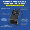Pompe a Pied Double Piston manometre digital de 0.05 jusqu'a 7 bars- MICHELIN...