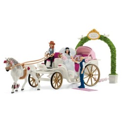 Figurine La caleche des mariés, des 5 ans, schleich 42641 HORSE CLUB,