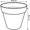 ELHO Pot de fleurs Rond LOFT URBAN - Ø50 x H44,5cm - Plastique - Percé - Rése...